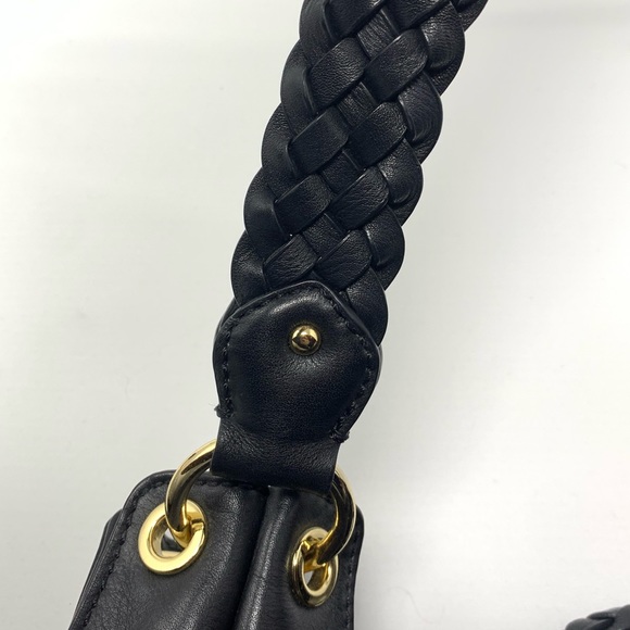 Michael Kors Black Leather Bucket Bag with Drawstring - Picture 3 of 13